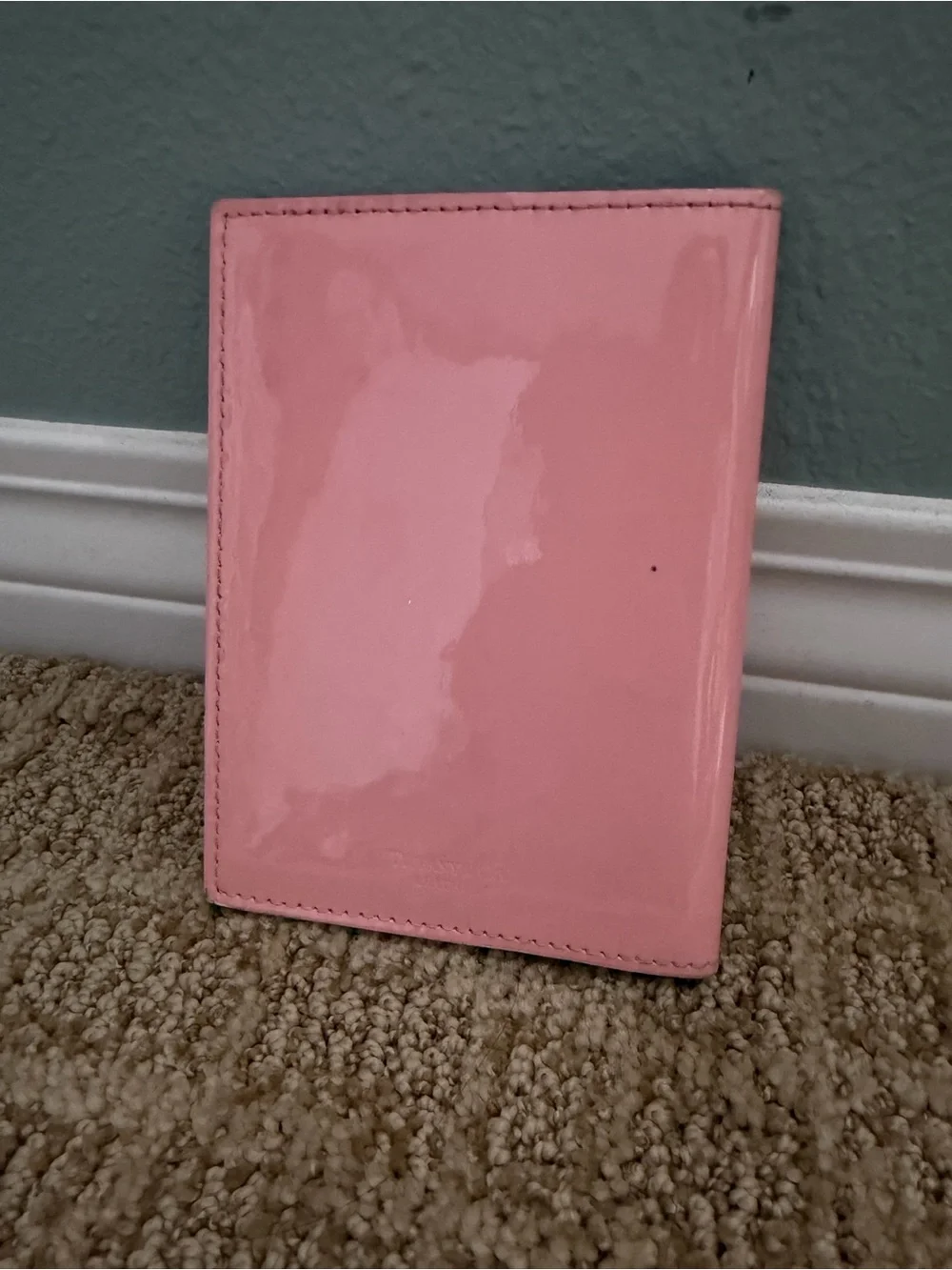 Pink Glossy Tiffany & Co Leather Passport Holder